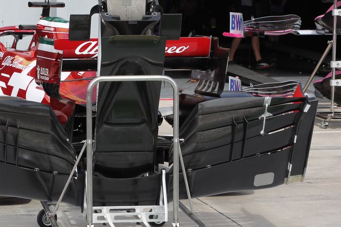 El alerón delantero del Alfa Romeo C39  