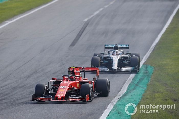 Charles Leclerc, Ferrari SF90, Lewis Hamilton, Mercedes AMG F1 W10