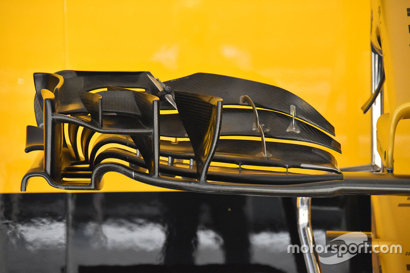 Renault Sport F1 Team RS17, detalle del alerón delantero