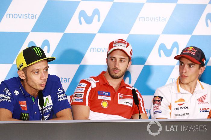 Valentino Rossi, Yamaha Factory Racing, Andrea Dovizioso, Ducati Team, Marc Marquez, Repsol Honda Team