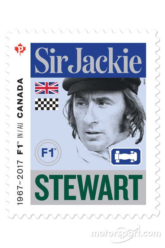 Sello de Correo de Sir Jackie Stewart