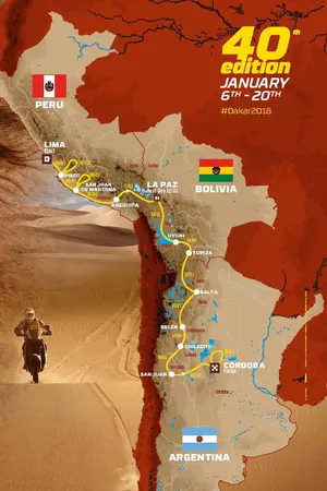 The 2018 Dakar route