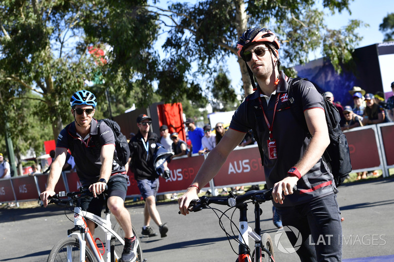 Romain Grosjean, Haas F1 on a bike