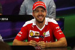 Sebastian Vettel, Ferrari in the FIA Press Conference