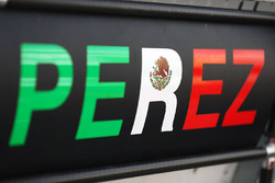 Pit board for Sergio Perez, Sahara Force India F1