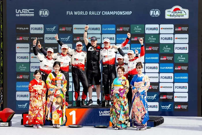 Elfyn Evans, Scott Martin, Toyota Gazoo Racing WRT Toyota GR Yaris Rally1, Sebastien Ogier, Vincent Landais, Toyota Gazoo Racing WRT Toyota GR Yaris Rally1, Sami Pajari, Marko Salminen, Toyota Gazoo Racing WRT2 Toyota GR Yaris Rally1