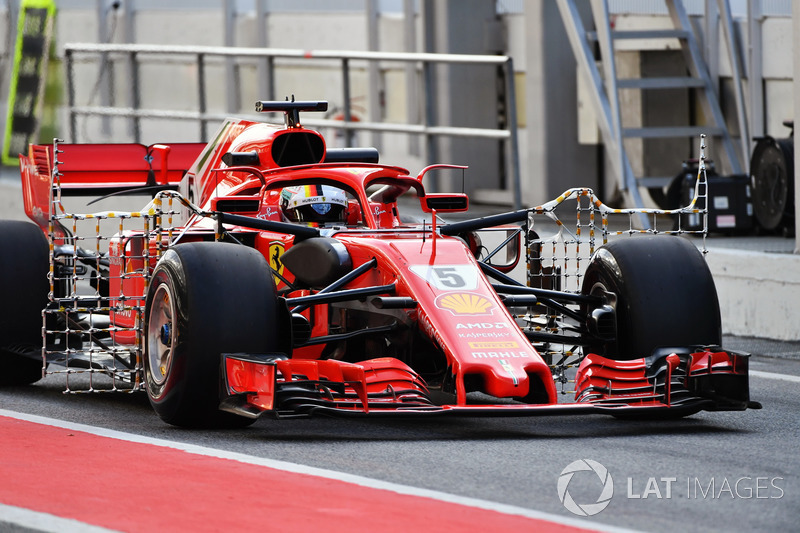 Sebastian Vettel, Ferrari SF71H with aero sensor