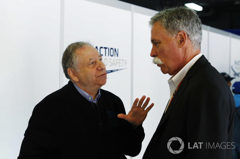 Jean Todt, President, FIA, and Chase Carey, Chairman, Formula One