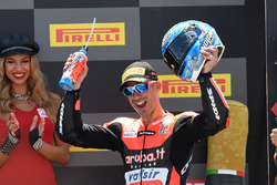 Podium: third place Marco Melandri, Aruba.it Racing-Ducati SBK Team