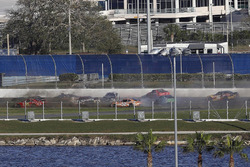 Huge crash on the backstretch