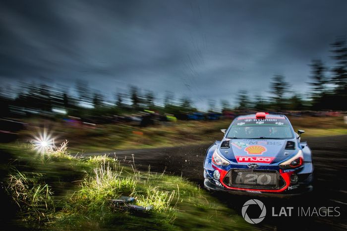 Dani Sordo y su Hyundai WRC durante el Rally Catalunya del pasado año