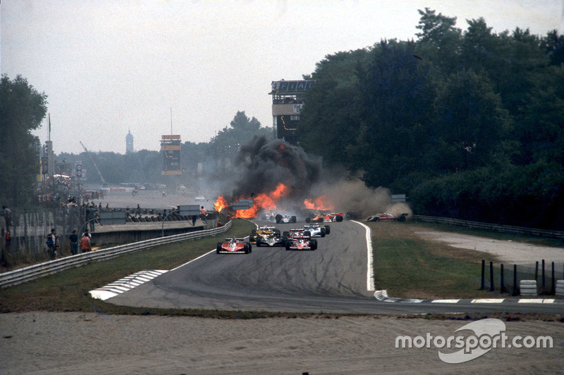 Italian GP 1978 arrancada accidente de Ronnie Peterson
