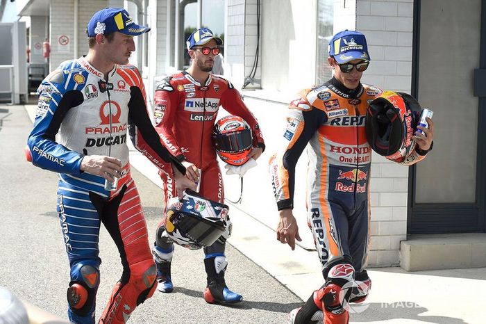 Marc Marquez, Repsol Honda Team, Jack Miller, Pramac Racing, Andrea Dovizioso, Ducati Team