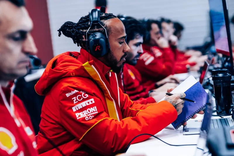 Lewis Hamilton, Ferrari Test Barcelona