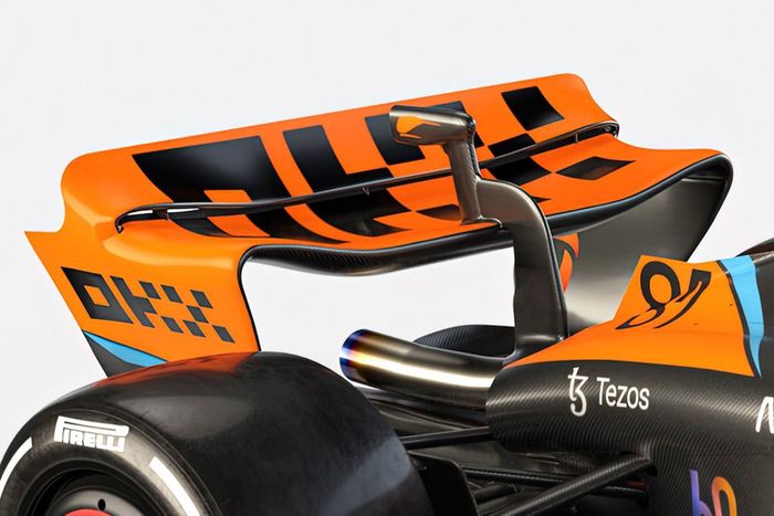 McLaren MCL60, detail rear wing