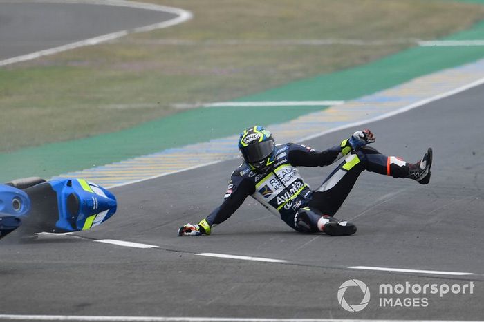 Joan Mir, Team Suzuki MotoGP, Karel Abraham, Avintia Racing crash