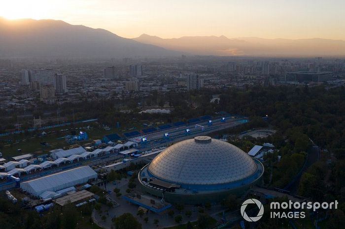 Vista aérea del circuito en Santiago