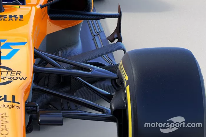 Vue détaillée de la McLaren MCL34