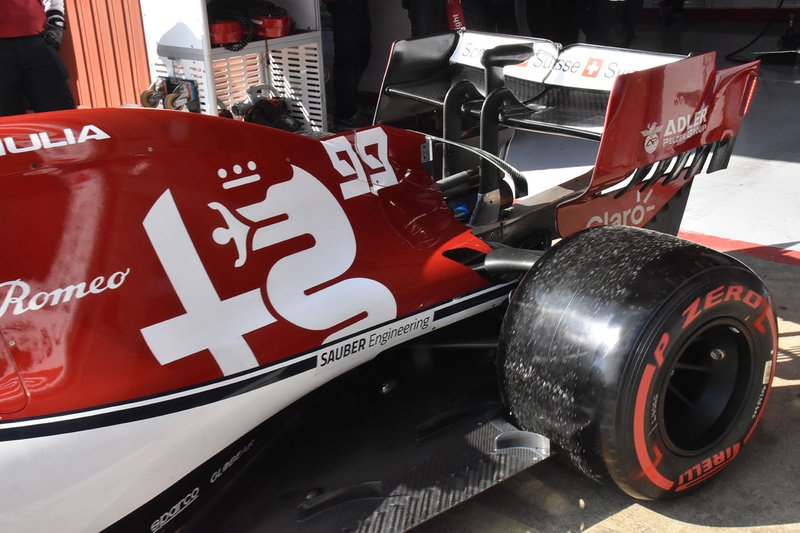 Alfa Romeo Racing C38, dettaglio posteriore
