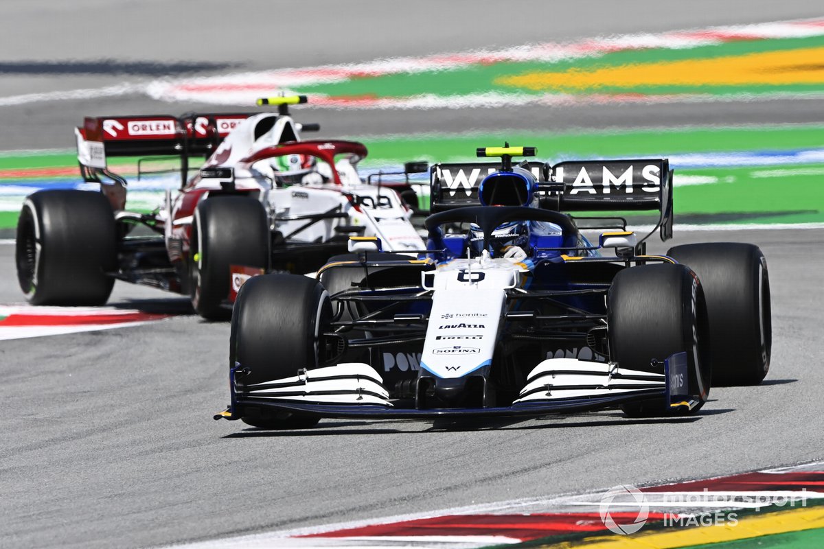 Nicholas Latifi, Williams FW43B, Antonio Giovinazzi, Alfa Romeo Racing C41