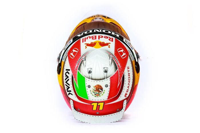 El casco de Sergio Pérez, Red Bull Racing