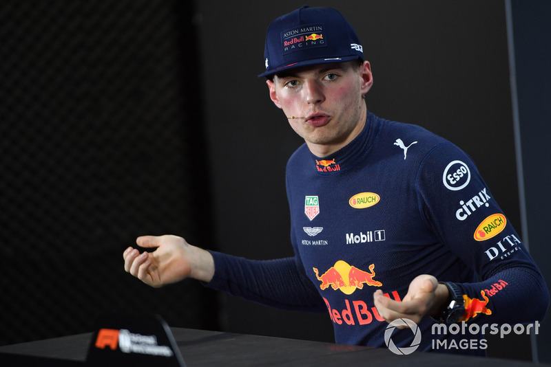 Max Verstappen, Red Bull Racing lors de la conférence de presse