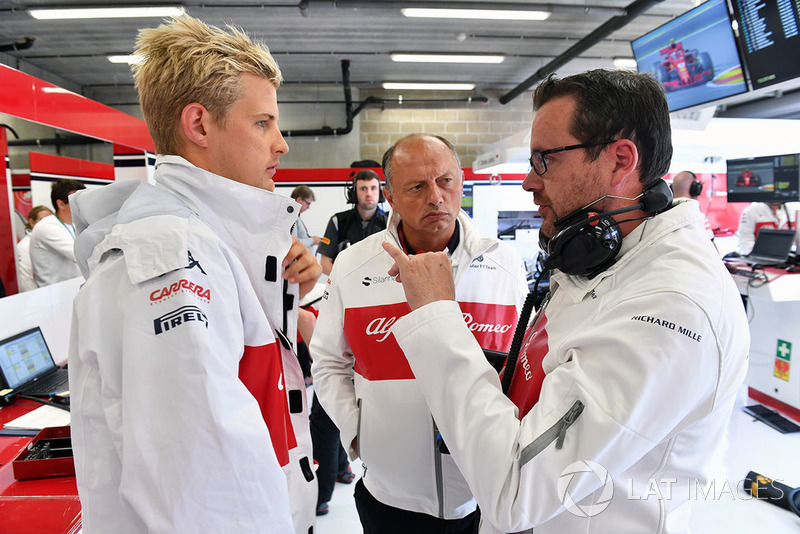 Marcus Ericsson, Sauber et Frederic Vasseur, directeur de Sauber