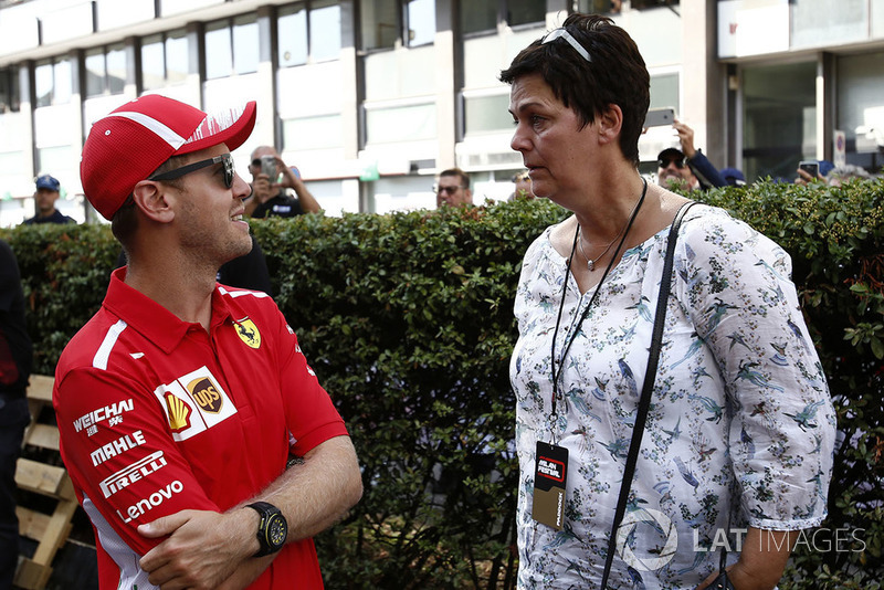 Sebastian Vettel, Ferrari con sua madre Heike Vettel