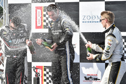 Podium: winnaar Simon Pagenaud, Team Penske Chevrolet, tweede plaats Graham Rahal, Rahal Letterman L