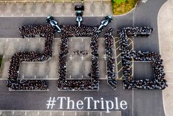 Celebración tripe campeonato Mercedes AMG