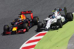 Daniel Ricciardo, Red Bull Racing RB12 pasa a Valtteri Bottas, Williams FW38