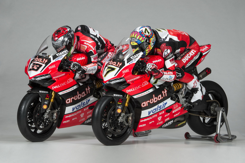 Marco Melandri en Chaz Davies, Ducati Team