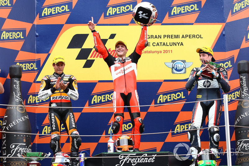 Podyum: 2. Marc Marquez, .1 Stefan Bradl, 3. Aleix Espargaro