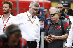 Ross Brawn, Managing Director of Motorsports, FOM, Gene Haas, Team Owner, Haas F1 Team