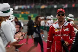 Sebastian Vettel, Ferrari tijdens de rijdersparade