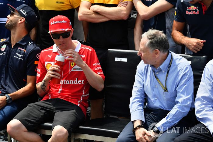 Kimi Raikkonen, Ferrari y Jean Todt, presidente de FIA