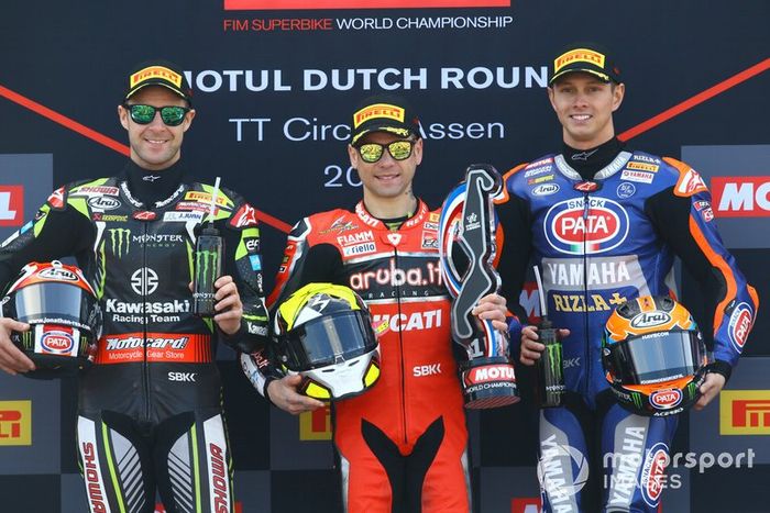 Jonathan Rea, Kawasaki Racing, Alvaro Bautista, Aruba.it Racing-Ducati Team, Michael van der Mark, Pata Yamaha