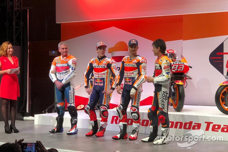 Mick Doohan, Alex Criville, Marc Márquez and Jorge Lorenzo, Repsol Honda Team