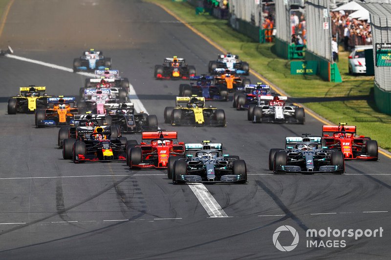 Валттері Боттас, Mercedes AMG W10, Льюіс Хемілтон, Mercedes AMG F1 W10, Себастьян Феттель, Ferrari SF90, Charles Leclerc, Ferrari SF90, Макс Ферстаппен, Red Bull Racing RB15