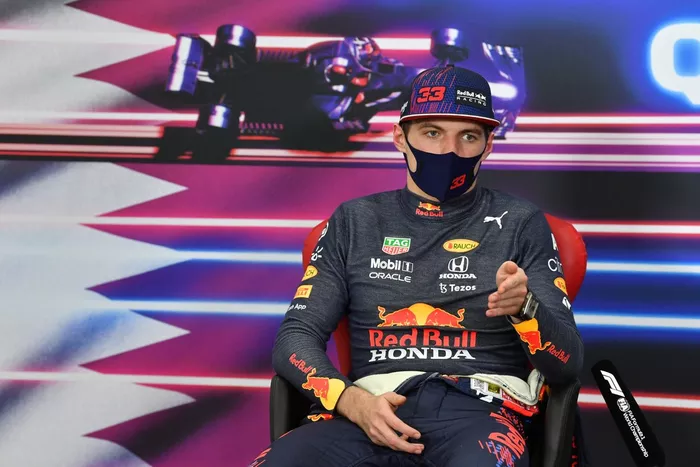 Max Verstappen, Red Bull Racing, segundo clasificado, en rueda de prensa