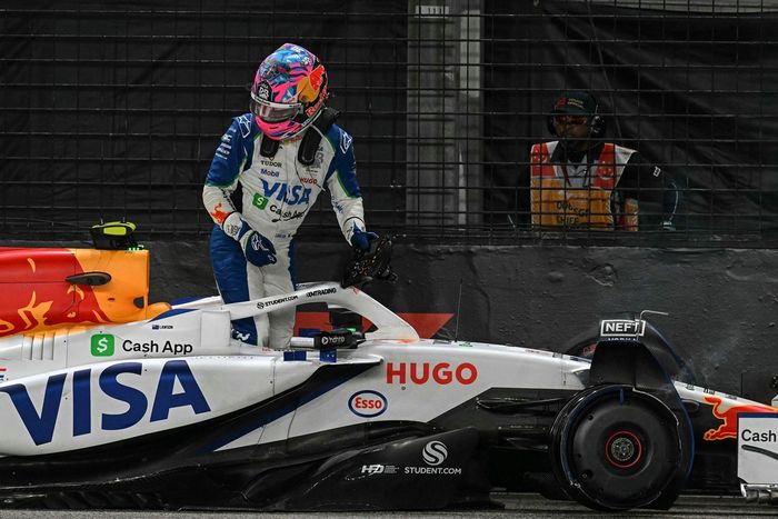 Liam Lawson, accidente del equipo Racing Bulls