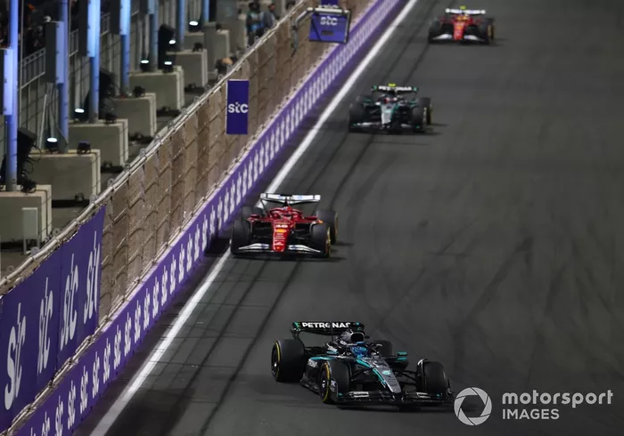 Charles Leclerc, Ferrari, George Russell, Mercedes, Andrea Kimi Antonelli, Mercedes