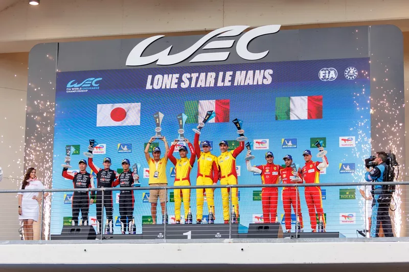Podium : Vainqueur de la course #83 AF Corse Ferrari 499P : Robert Kubica, Robert Shwartzman, Yifei Ye, deuxième place #7 Toyota Gazoo Racing Toyota GR010 - Hybrid : Mike Conway, Kamui Kobayashi, Nyck de Vries, troisième place #50 Ferrari AF Corse Ferrari