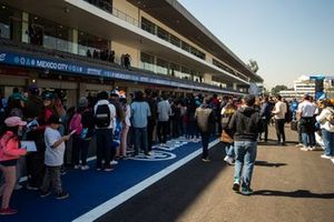 Guests in the pit lane