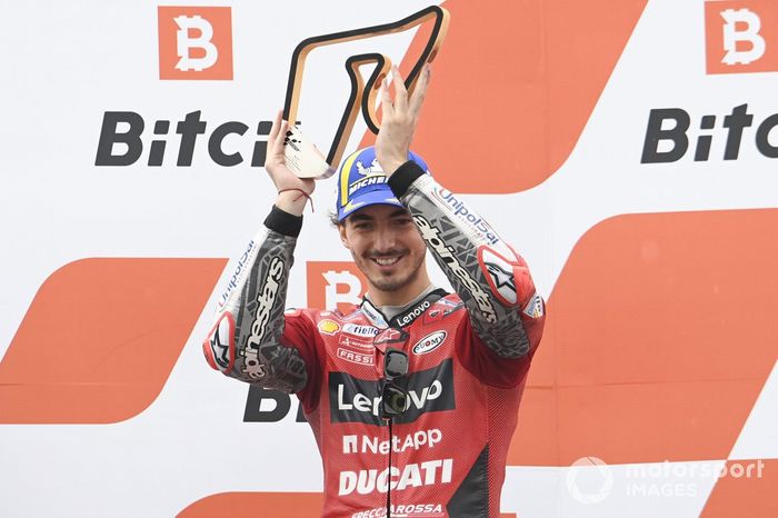 Podio: segundo lugar Francesco Bagnaia, Ducati Team
