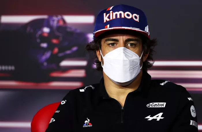 Fernando Alonso, Alpine F1 durante la conferencia de prensa