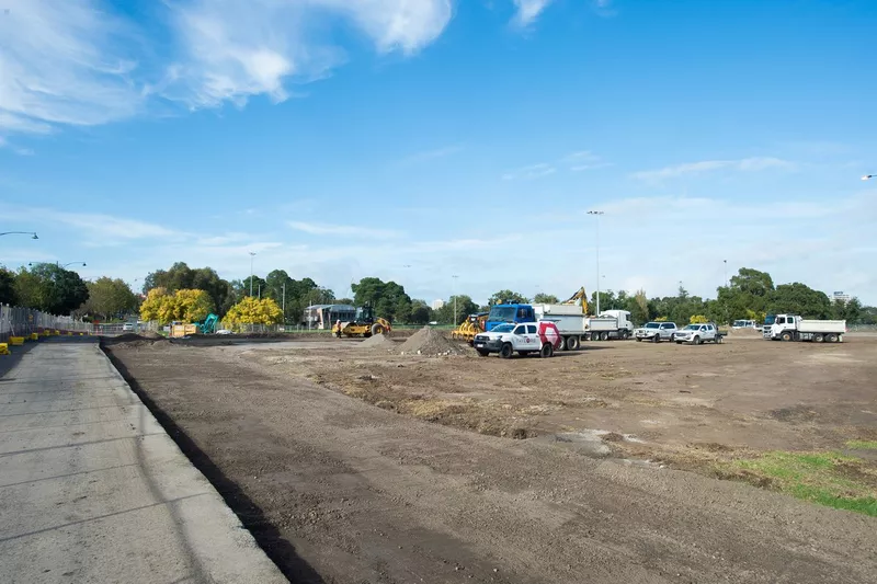 Les travaux au virage 13