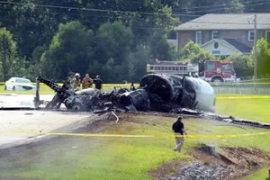 Dale Earnhardt Jr. plane crash wreckage
