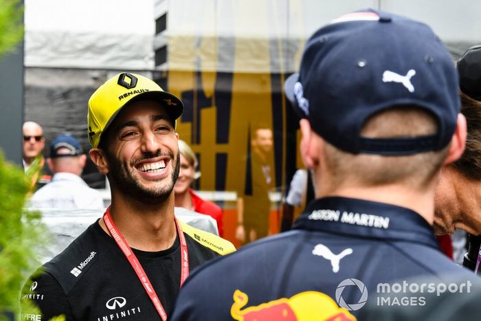 Daniel Ricciardo, Renault F1 Team y Max Verstappen, Red Bull Racing 