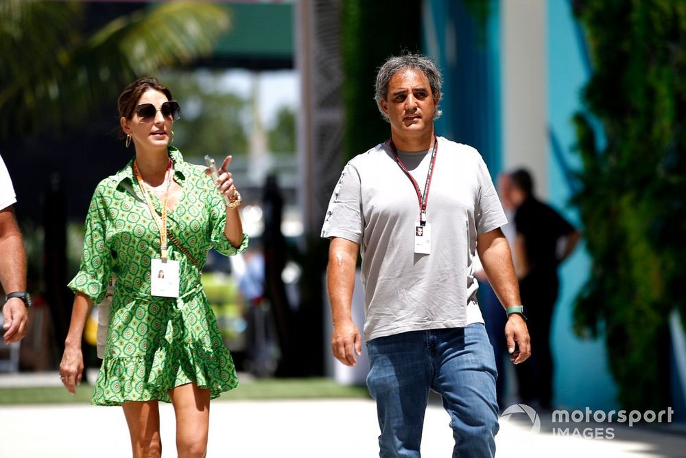 Juan Pablo Montoya con su esposa Connie Montoya